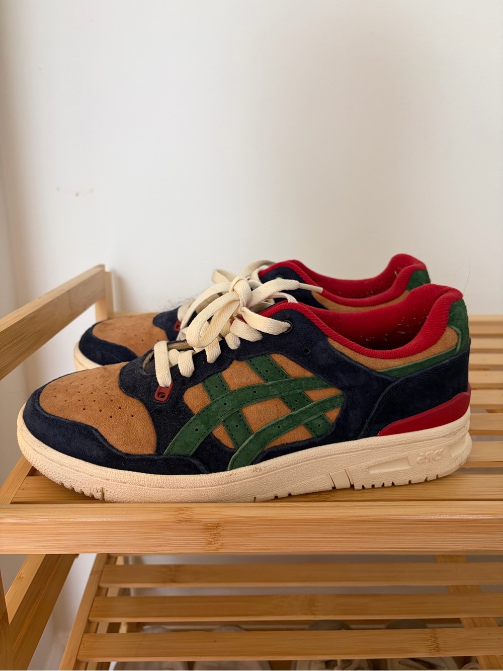 Kith ASICS Multicolor Suede Sneakers with Green Stripes